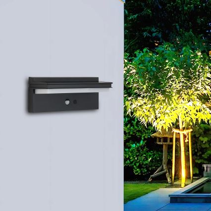 Brilagi - LED Solarna zidna svjetiljka sa senzorom SUNCE SENSE LED/10W/3,7V 4000 mAh IP44