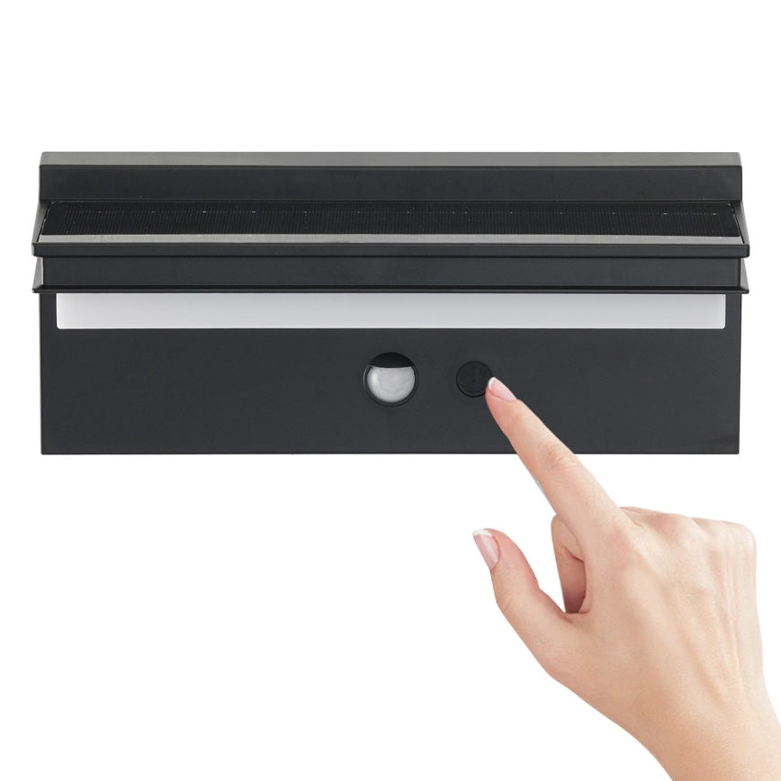 Brilagi - LED Solarna zidna svjetiljka sa senzorom SUNCE SENSE LED/10W/3,7V 4000 mAh IP44