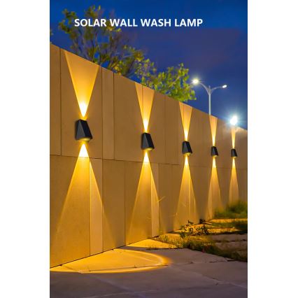 Brilagi - LED Solarna zidna svjetiljka PYRAMID LED/2W/3,2V 1300 mAh IP54
