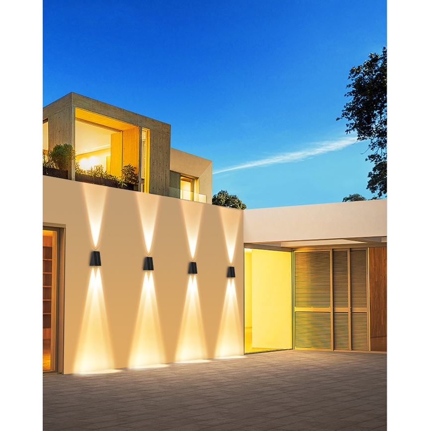 Brilagi - LED Solarna zidna svjetiljka PYRAMID LED/2W/3,2V 1300 mAh IP54