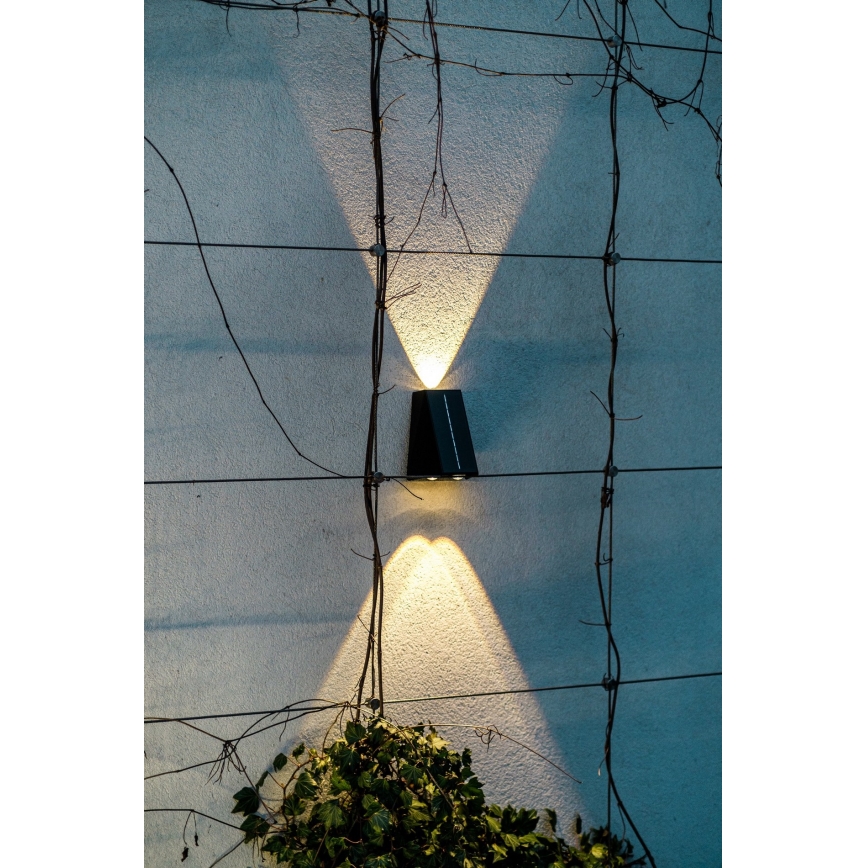Brilagi - LED Solarna zidna svjetiljka PYRAMID LED/2W/3,2V 1300 mAh IP54