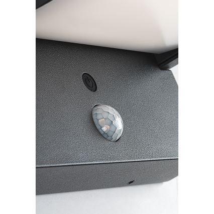 Brilagi - LED Solarna zidna svjetiljka sa senzorom za pokret i dan/noć ANKLE LED/10W/3,7V 3000 mAh 4000K IP65 antracit