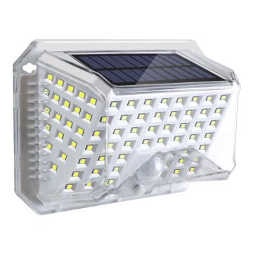 Brilagi - LED solarna zidna svjetiljka sa senzorom pokreta i sumraka WALLIE LED/4W/5,5V 1200 mAh 6500K IP64 srebrna