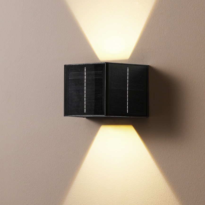 Brilagi - LED Solarna zidna svjetiljka sa senzorom SOLAR CUBE LED/2W/3,2V 1300 mAh IP54