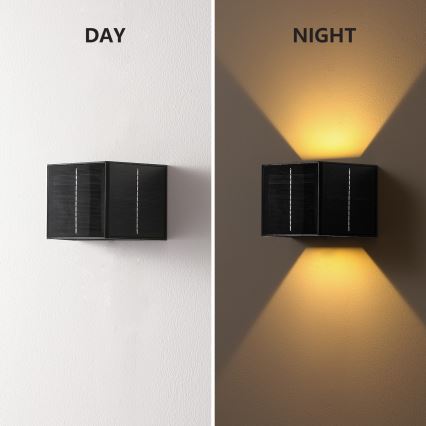 Brilagi - LED Solarna zidna svjetiljka sa senzorom SOLAR CUBE LED/2W/3,2V 1300 mAh IP54