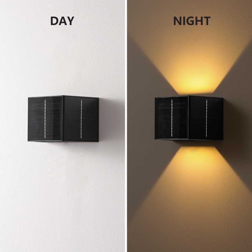 Brilagi - LED Solarna zidna svjetiljka sa senzorom SOLAR CUBE LED/2W/3,2V 1300 mAh IP54