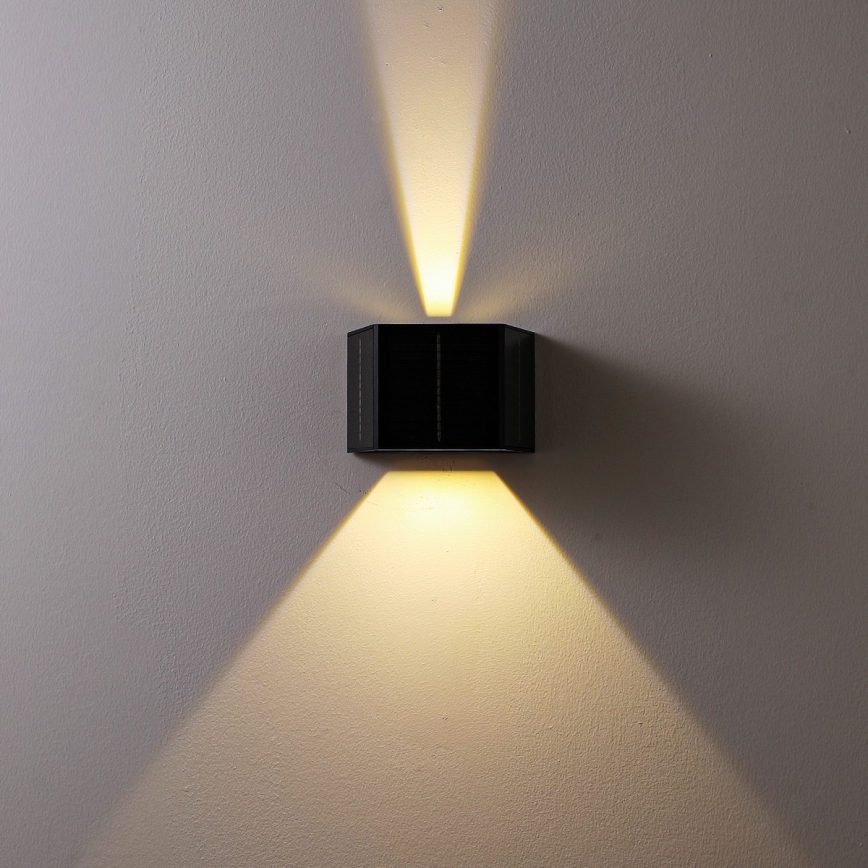 Brilagi - LED Solarna zidna svjetiljka sa senzorom SOLAR CUBE LED/2W/3,2V 1300 mAh IP54