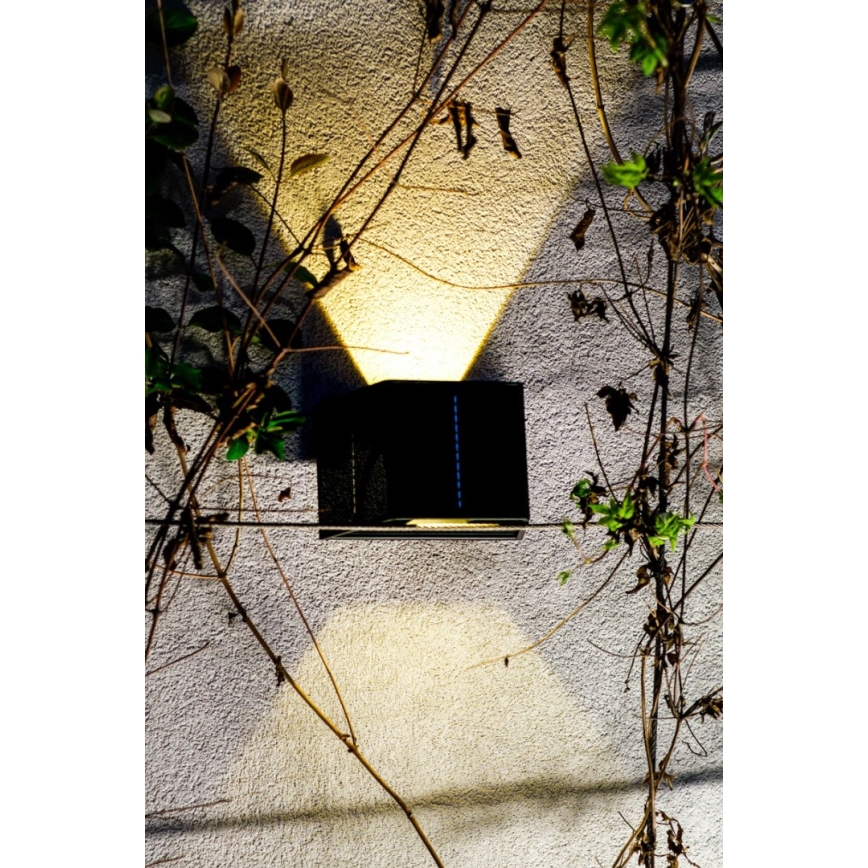 Brilagi - LED Solarna zidna svjetiljka sa senzorom SOLAR CUBE LED/2W/3,2V 1300 mAh IP54