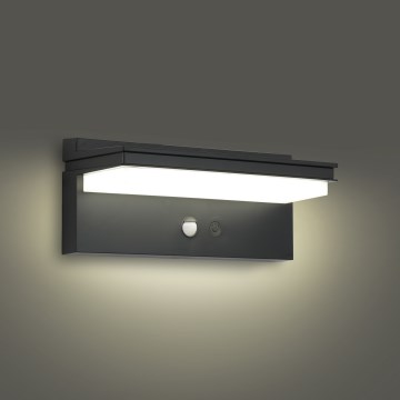 Brilagi - LED Solarna zidna svjetiljka sa senzorom SUNCE SENSE LED/10W/3,7V 4000 mAh IP44