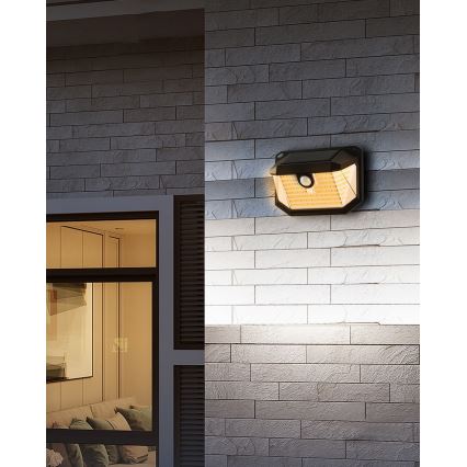 Brilagi - LED Solarna zidna svjetiljka sa senzorom WALLIE LED/4W/5,5V 1200 mAh 3000K IP65