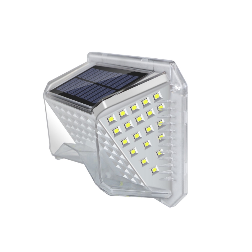 Brilagi - LED Solarna zidna svjetiljka sa senzorom WALLIE LED/4W/5,5V 1200 mAh 6500K IP64 srebrna