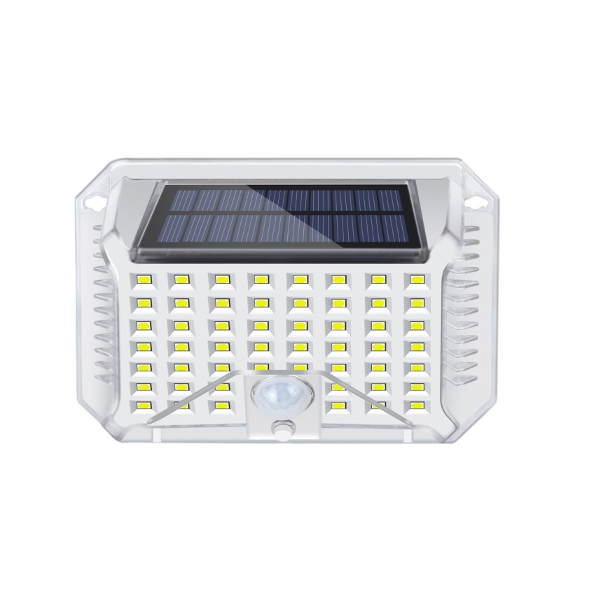 Brilagi - LED Solarna zidna svjetiljka sa senzorom WALLIE LED/4W/5,5V 1200 mAh 6500K IP64 srebrna
