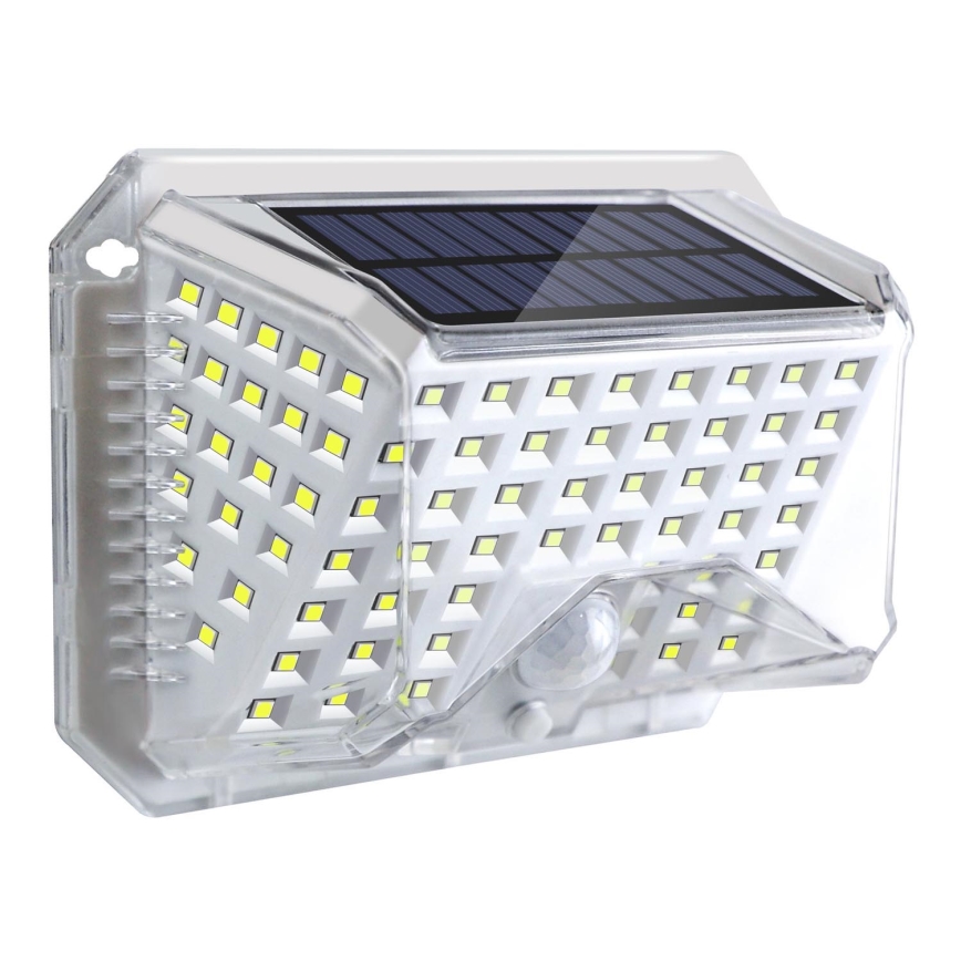 Brilagi - LED Solarna zidna svjetiljka sa senzorom za pokret i dan/noć WALLIE LED/4W/5,5V 1200 mAh 6500K IP64 srebrna