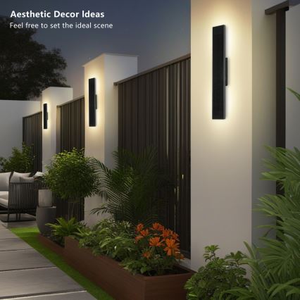 Brilagi - LED solarna zidna svjetiljka SUN s mogućnošću prigušivanja LED/4W/230V 60 cm 4000 mAh IP44