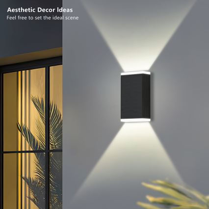 Brilagi - LED Solarna zidna svjetiljka SUNCE GUARD LED/2W/3,7V 2000 mAh IP45