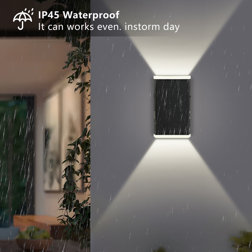 Brilagi - LED Solarna zidna svjetiljka SUNCE GUARD LED/2W/3,7V 2000 mAh IP45