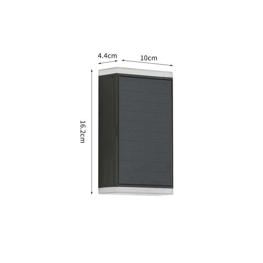Brilagi - LED Solarna zidna svjetiljka SUNCE GUARD LED/2W/3,7V 2000 mAh IP45