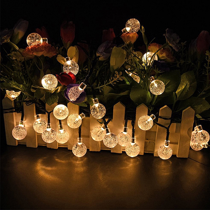 Brilagi - LED Solarni dekorativni lanac BUBBLE 50xLED/8 funkcija 7m IP65 topla bijela 600 mAh