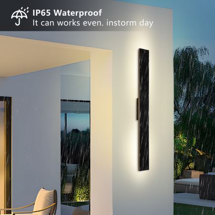 Brilagi - LED prigušiva solarna zidna svjetiljka SUN, 5,5W/230V, 100 cm, 6000 mAh, IP44