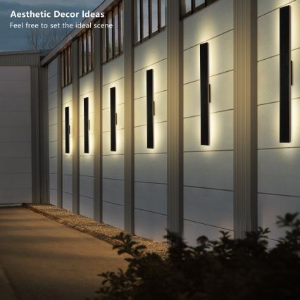Brilagi - LED prigušiva solarna zidna svjetiljka SUN, 5,5W/230V, 100 cm, 6000 mAh, IP44
