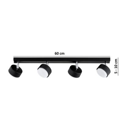 Brilagi - LED spot MONO 4xGX53/30W/230V crni