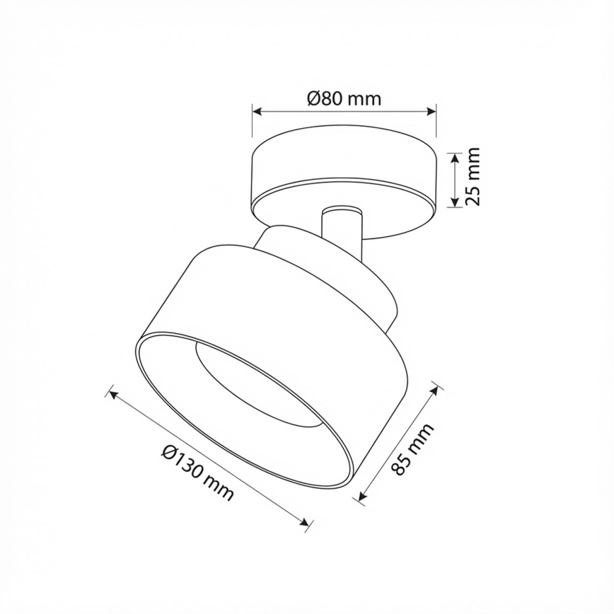 Brilagi - LED Spot svjetiljka AURA LUX 1xGX53/30W/230V promjer 13 cm crna/zlatna