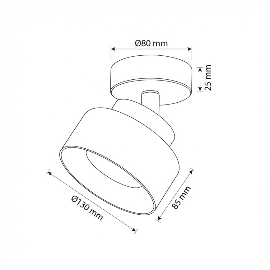 Brilagi - LED Spot svjetiljka AURA LUX 1xGX53/30W/230V Ø 13 cm crna/zadimljena