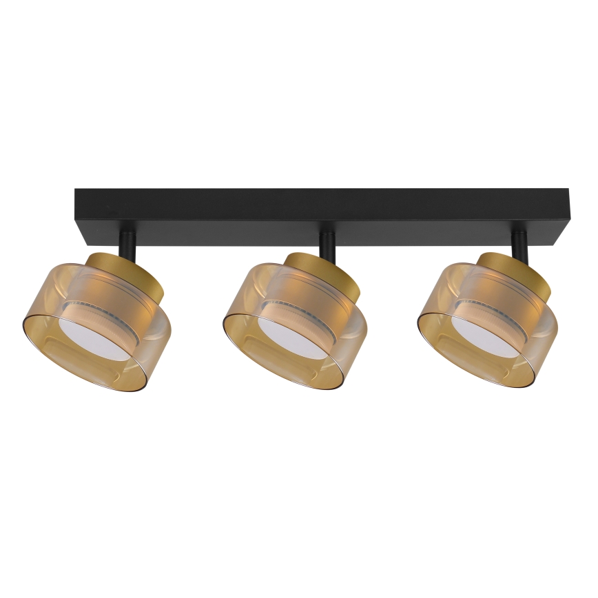 Brilagi - LED Spot svjetiljka AURA LUX 3xGX53/30W/230V crna/zlatna