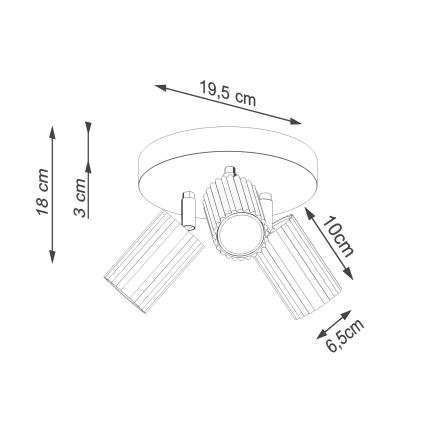 Brilagi - LED spot svjetiljka CRESTO 3xGU10/10W/230V smeđa