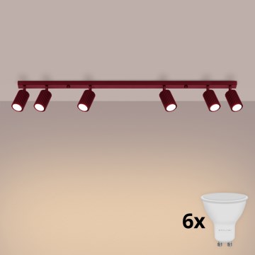 Brilagi - LED spot svjetiljka CRESTO 6xGU10/10W/230V bordo