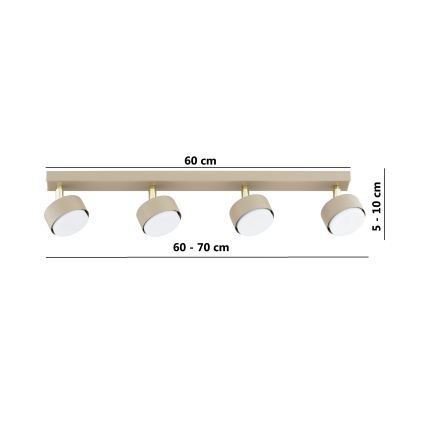 Brilagi - LED spot svjetiljka MONO 4xGX53/30W/230V bež