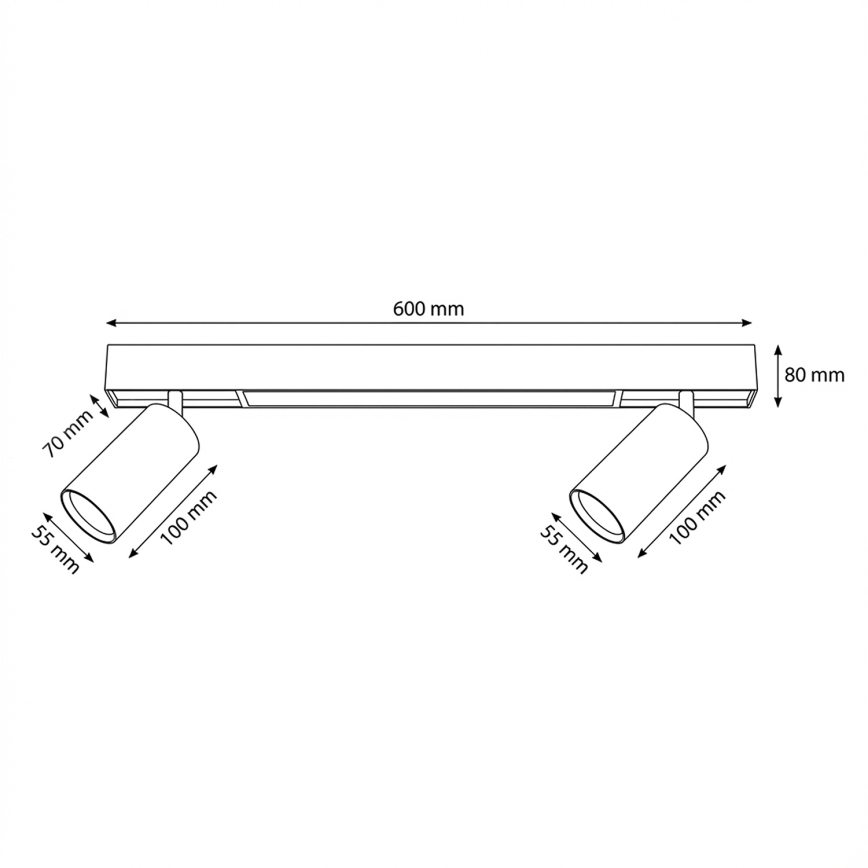 Brilagi - LED spot svjetiljka SELE 2xGU10/30W/230V + LED/15W bijela