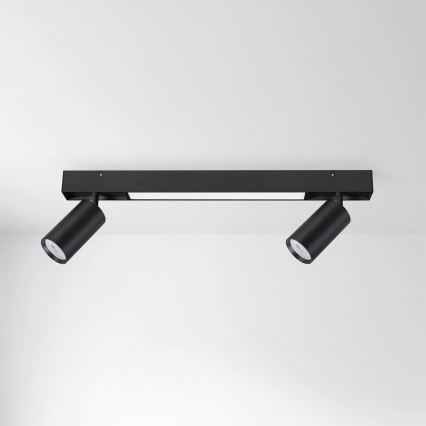 Brilagi - LED spot svjetiljka SELE 2xGU10/30W/230V + LED/15W crna