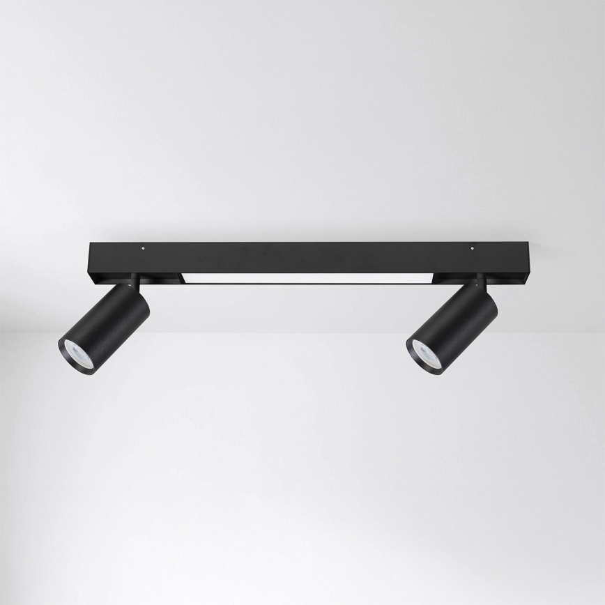 Brilagi - LED spot svjetiljka SELE 2xGU10/30W/230V + LED/15W crna