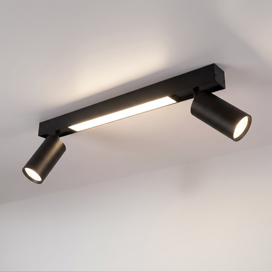 Brilagi - LED spot svjetiljka SELE 2xGU10/30W/230V + LED/15W crna