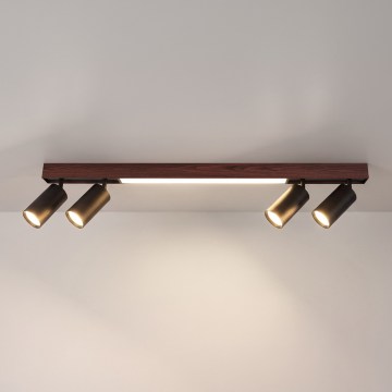 Brilagi - LED spot svjetiljka SELE 4xGU10/30W/230V + LED/20W crna/dekor hrasta