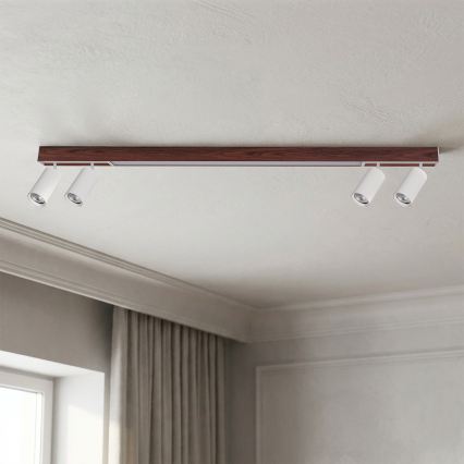 Brilagi - LED spot svjetiljka SELE 4xGU10/30W/230V + LED/25W bijela/dekor hrasta