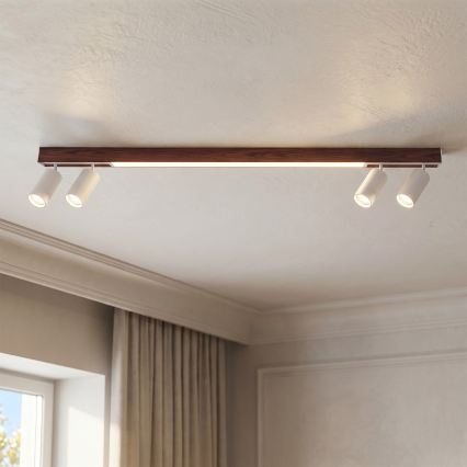 Brilagi - LED spot svjetiljka SELE 4xGU10/30W/230V + LED/25W bijela/dekor hrasta