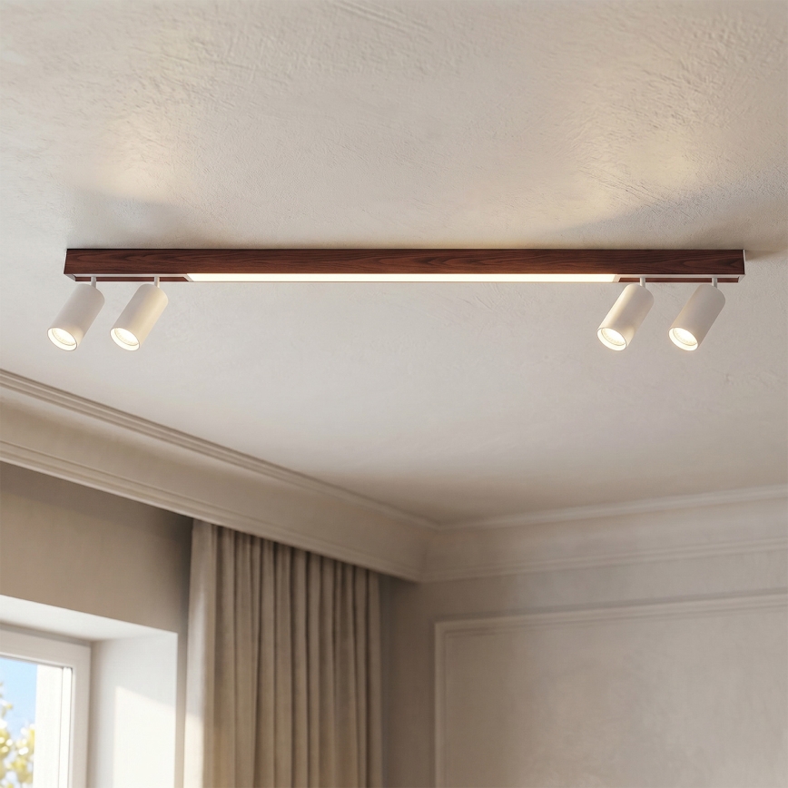 BRILAGI - LED spot svjetiljka SELE 4xGU10/30W/230V + LED/25W bijela/dekor trešnje