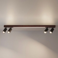 Brilagi - LED spot svjetiljka SELE 4xGU10/30W/230V + LED/25W crna/dekor hrasta