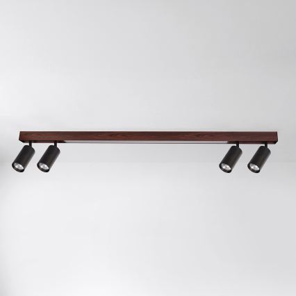 BRILAGI - LED spot svjetiljka SELE 4xGU10/30W/230V + LED/25W crna/dekor trešnje
