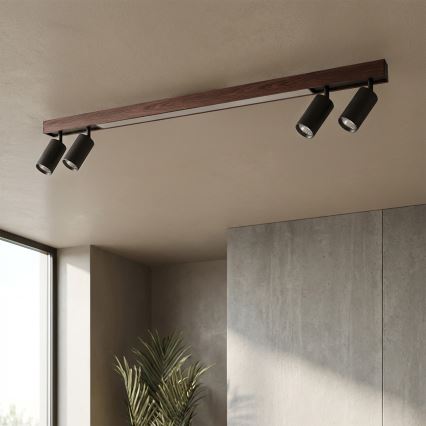 BRILAGI - LED spot svjetiljka SELE 4xGU10/30W/230V + LED/25W crna/dekor trešnje