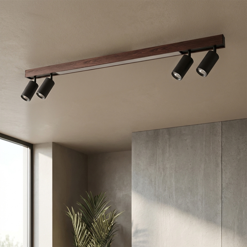 BRILAGI - LED spot svjetiljka SELE 4xGU10/30W/230V + LED/25W crna/dekor trešnje