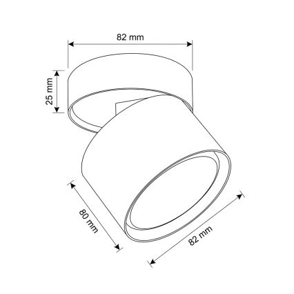 BRILAGI - LED spot svjetiljka SMOOTH TILTY 1xGX53/15W/230V crna