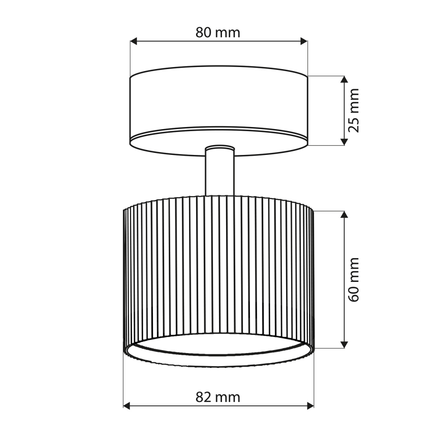 Brilagi - LED spot svjetiljka STRIPY 1xGX53/15W/230V crna