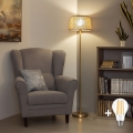 BRILAGI - LED stojeća lampa CERIA 1xE27/20W/230V Ø 35 cm bež/zlatna