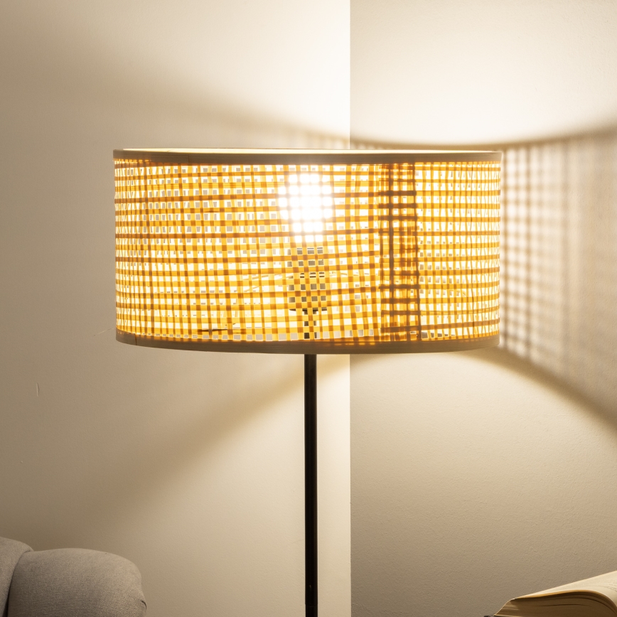 Brilagi - LED stojeća lampa CERIA 1xE27/40W/230V pr. 25 cm bambus/crna