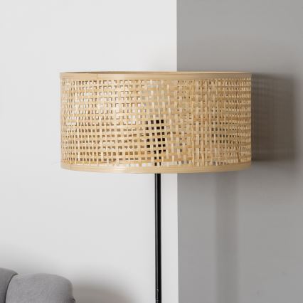 Brilagi - LED stojeća lampa CERIA 1xE27/40W/230V promjer 40 cm bambus/crna