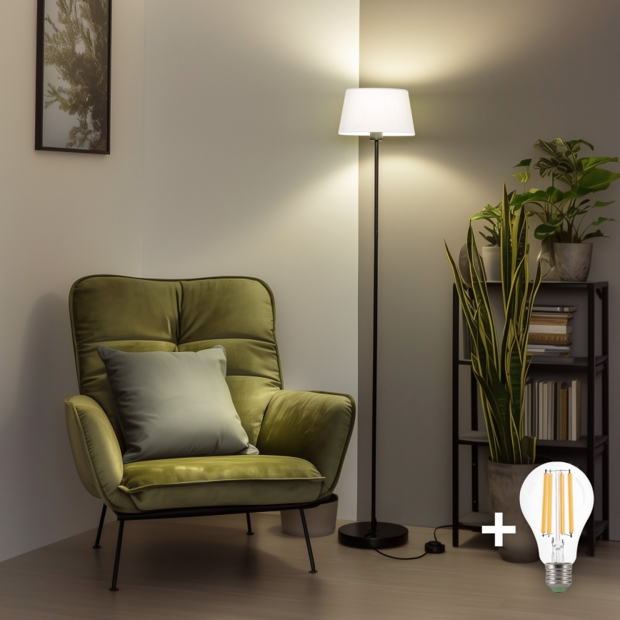 Brilagi - LED stojeća lampa CERIA 1xE27/40W/230V Ø 30 cm bijela/crna
