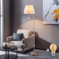 BRILAGI - LED Stojeća lampa CERIA 1xE27/60W/230V + LED/2,1W Ø 30 cm matni krom/bijela